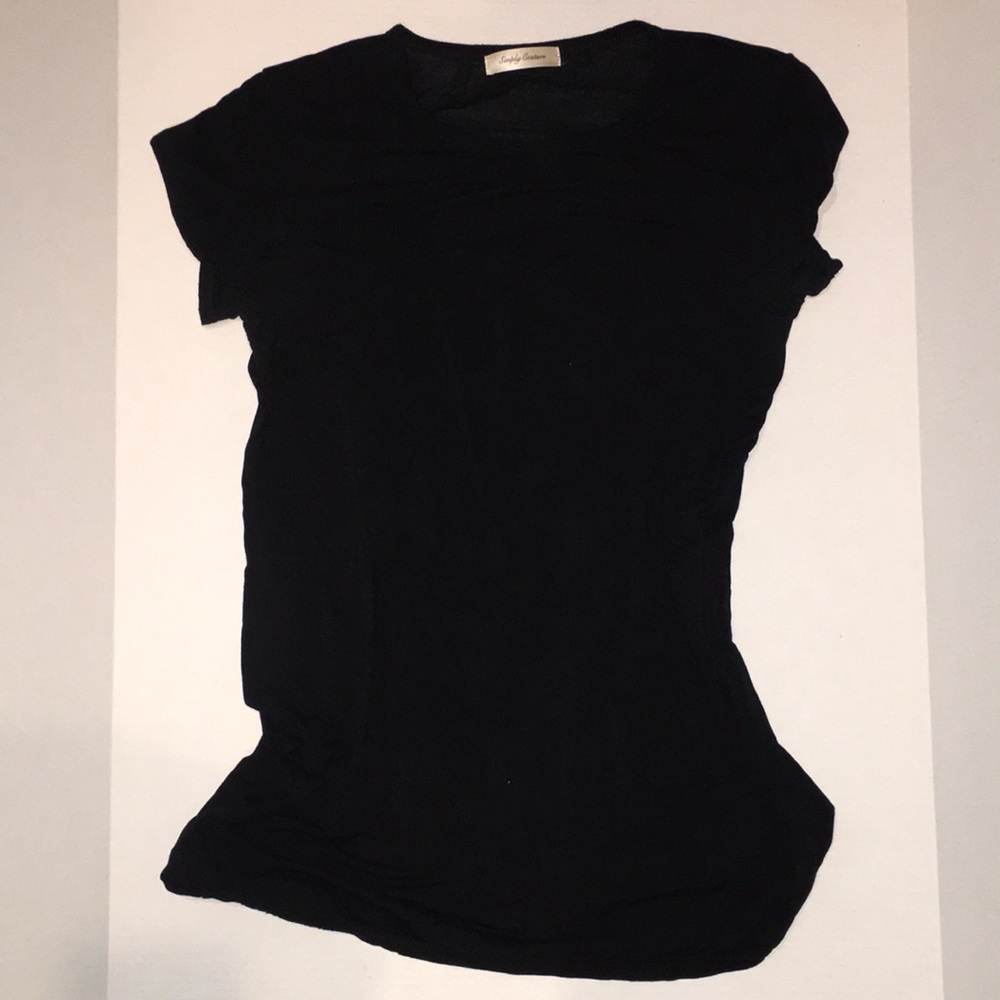 Simply Couture Black Short Sleeve Top – Size L